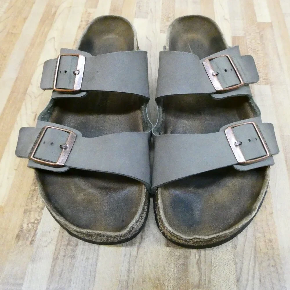 Birkenstock Arizona Stone double strap buckle adj. footbed sandals M/9 L/11